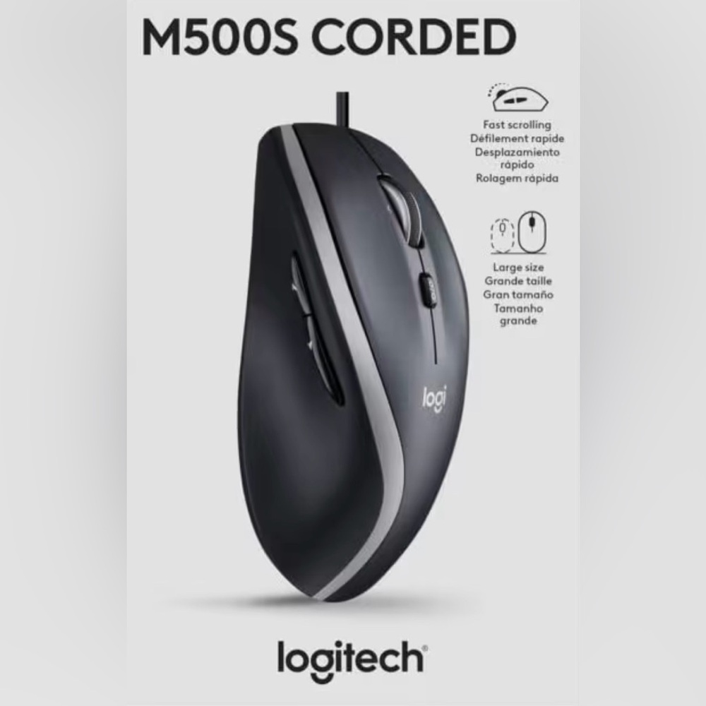 Logitech Black and Silver Wireless Mouse